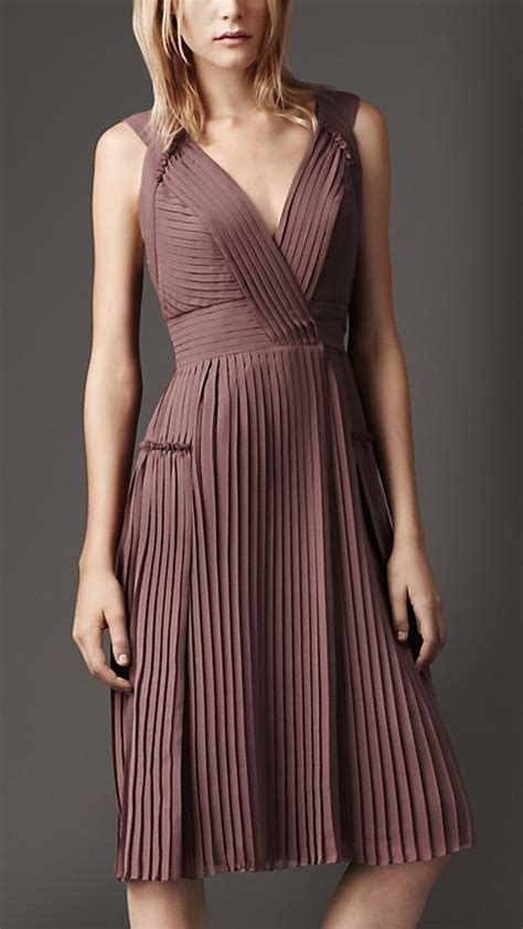 burberry wedding dresses|Burberry pleated neck franny dress.